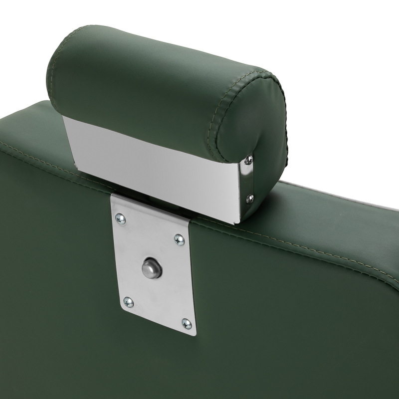 BARBERSKE KRESLO GABBIANO VISIONERIO zelené, chrómový rám 13