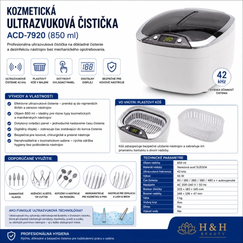 KOZMETICKÁ ULTRAZVUKOVÁ ČISTIČKA ACD-7920 5