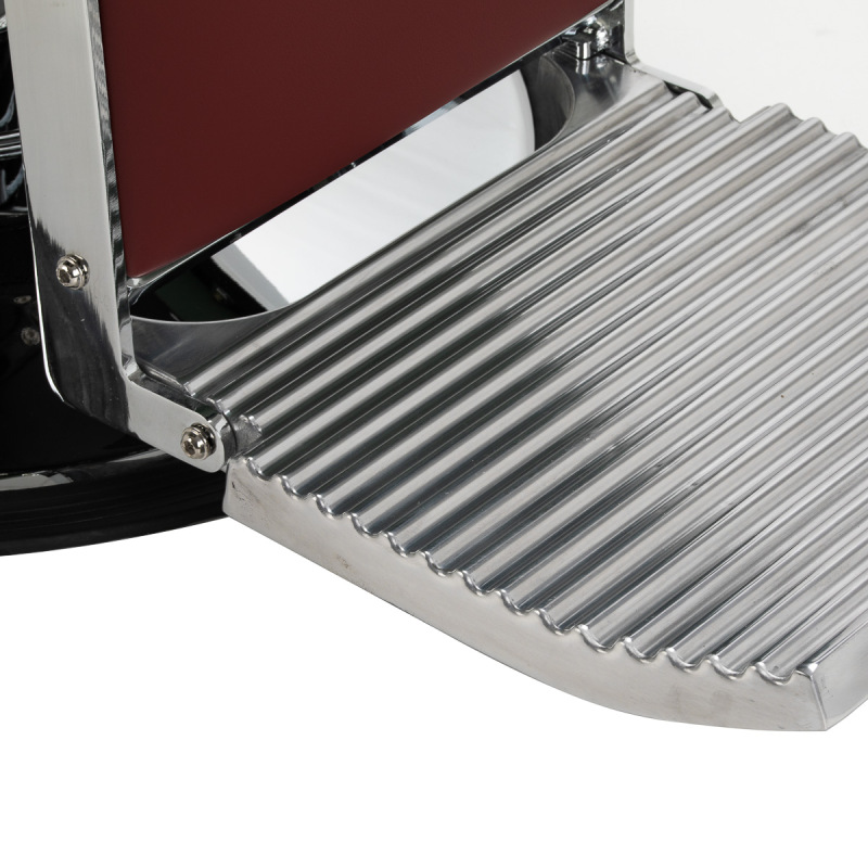 BARBERSKE KRESLO GABBIANO VISIONERIO červený, chrómový rám 8