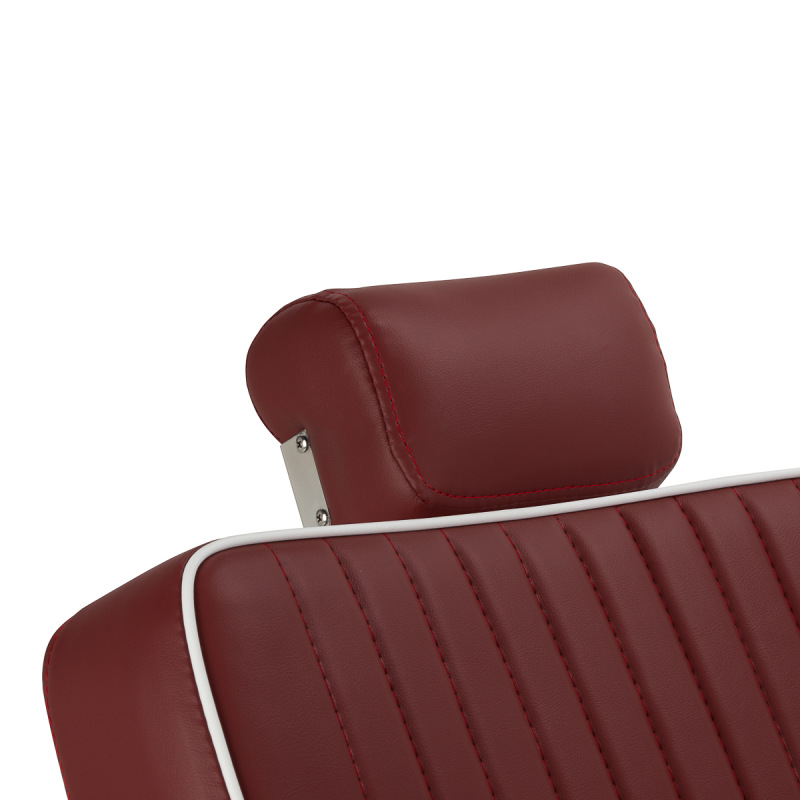 BARBERSKE KRESLO GABBIANO VISIONERIO červený, chrómový rám 9