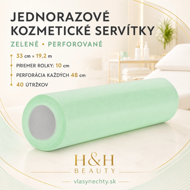 JEDNORÁZOVÉ KOZMETICKÉ SERVÍTKY ZELENÉ