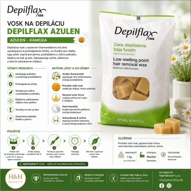 DEPILFLAX VOSK NA DEPILÁCIU NATURÁLNY 1 kg