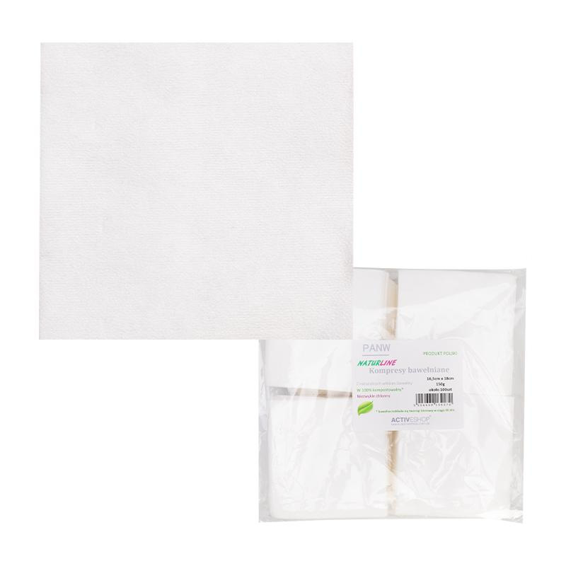 Naturline bavlnené kompresy 150 g 16,5 cm x18 cm 3