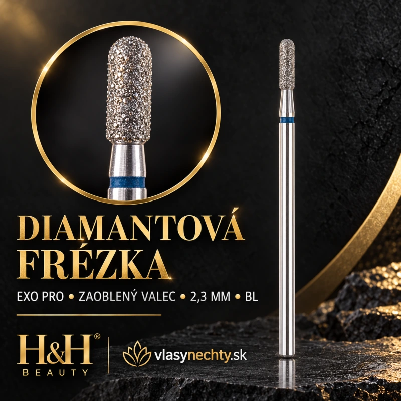 DIAMANTOVÁ FRÉZKA NA NECHTY EXO PRO ZAOBLENÝ VALEC 2,3MM BL