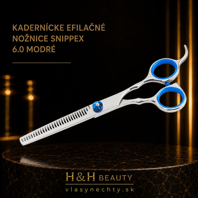 KADERNÍCKE EFILAČNÉ NOŽNICE SNIPPEX 6.0 MODRÉ