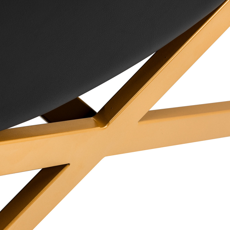 Kozmetické kreslo na riasy Sillon Alba – čierne so zlatou základňou 9