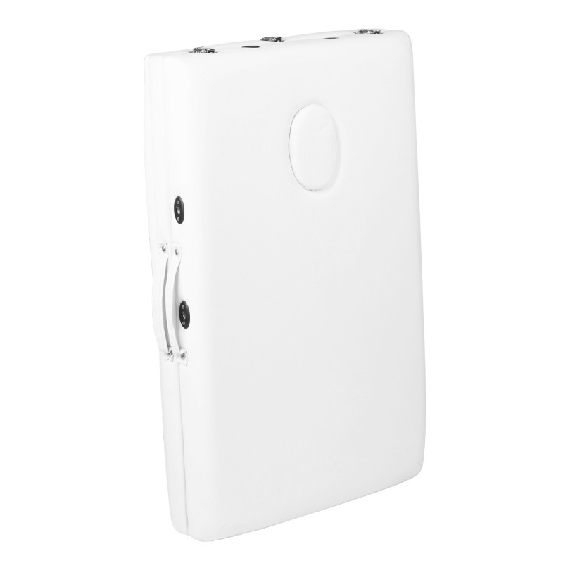 BALANCE-skladací masážny stôl drevený 2 segmentový biely 2