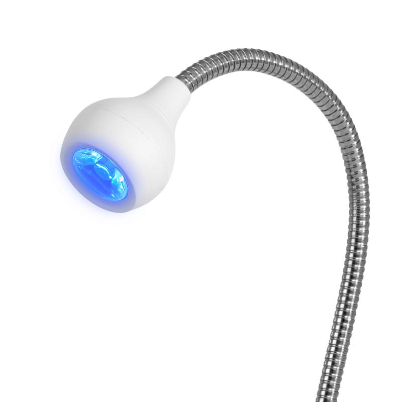 Glow Lampka UV LED Snake na biurko biała 1