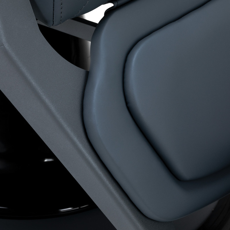 BARBERSKE KRESLO GABBIANO Bruno s grafitovým rámom Graphite 12