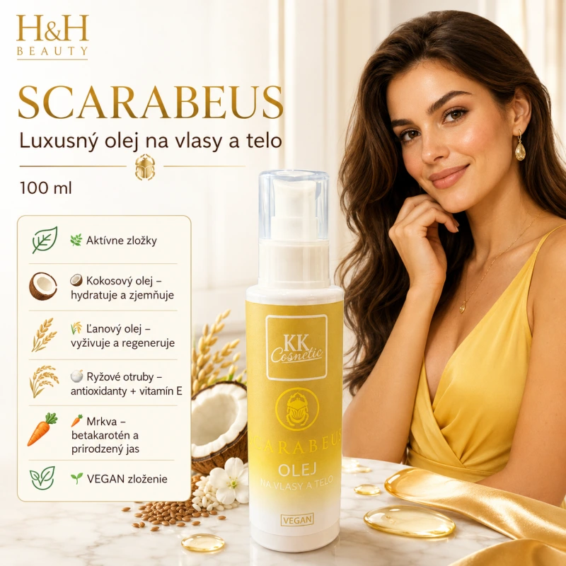 SCARABEUS Olej na vlasy a telo 100 ml