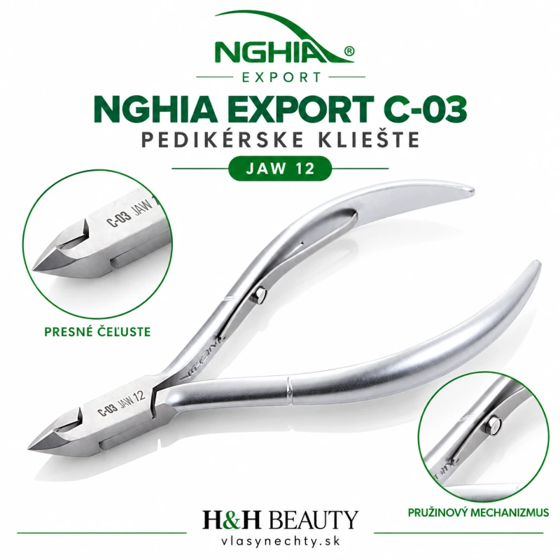 NGHIA EXPORT PEDIKÉRSKE KLIEŠTE C-03 JAW 12
