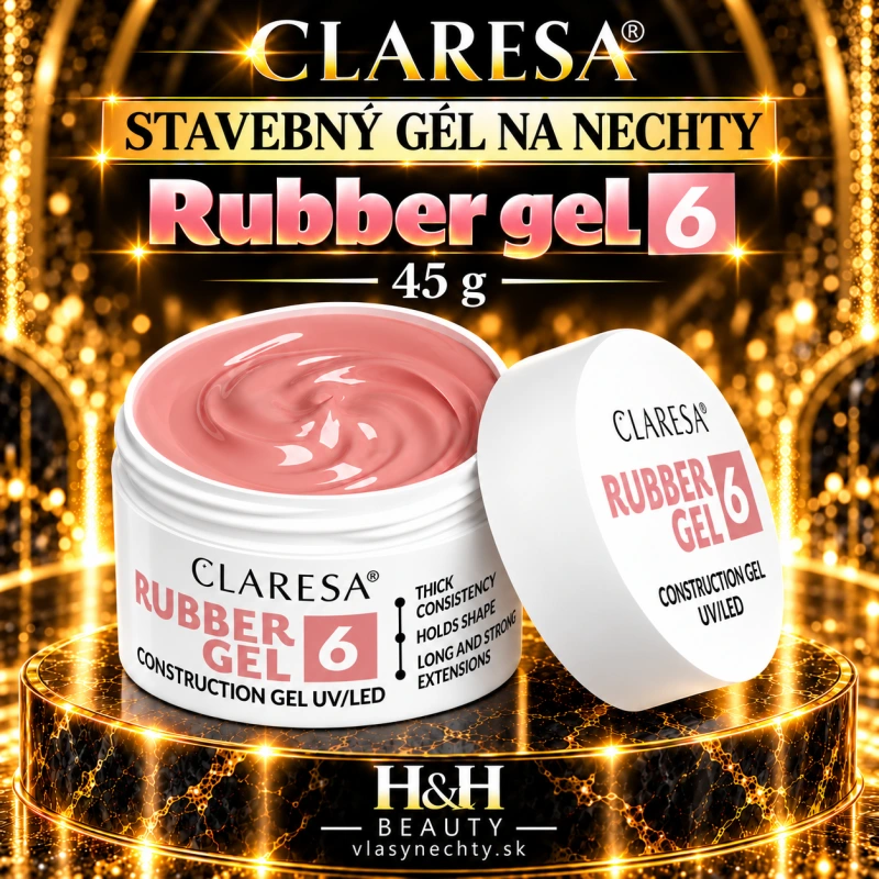 CLARESA STAVEBNÝ GÉL NA NECHTY Rubber gel 6 45g