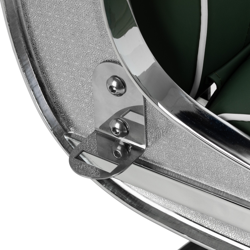 BARBERSKE KRESLO GABBIANO VISIONERIO zelené, chrómový rám 7