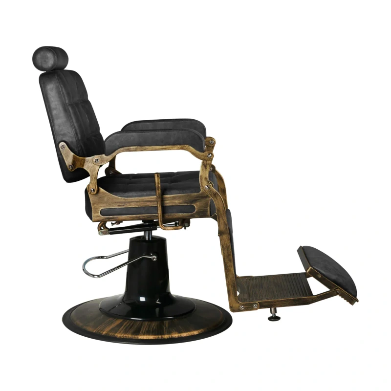 BARBERSKE KRESLO GABBIANO BOSS HD OLD LEATHER ČIERNE 2