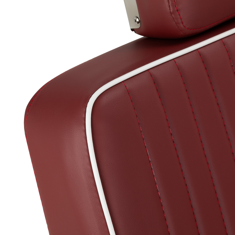 BARBERSKE KRESLO GABBIANO VISIONERIO červený, chrómový rám 6