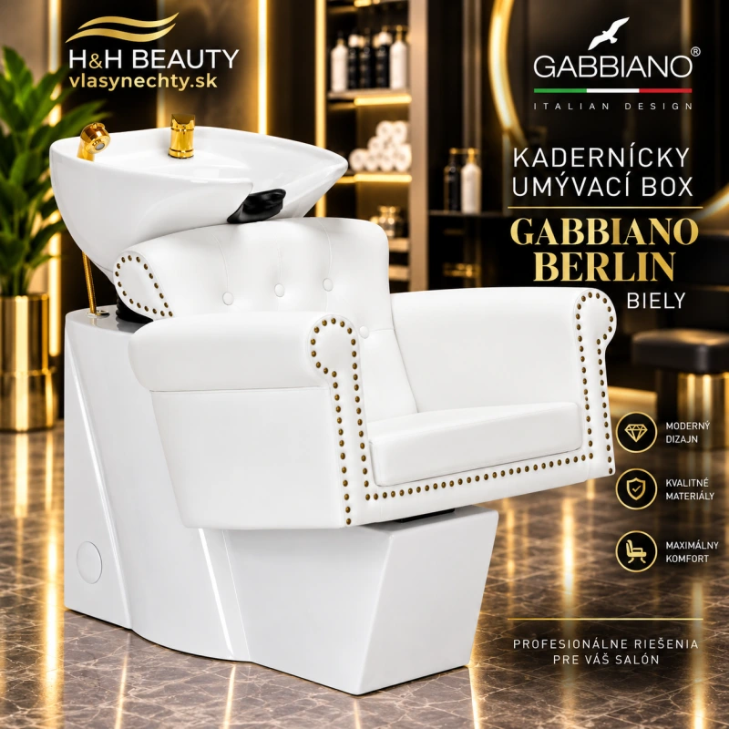 KADERNÍCKY UMÝVACÍ BOX GABBIANO BERLIN biely