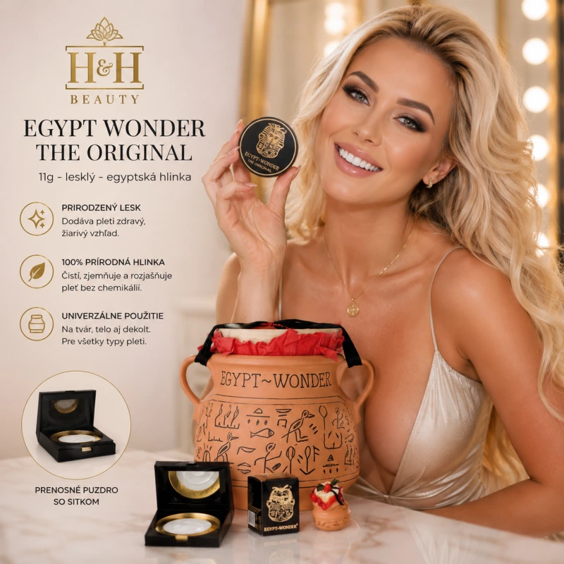Egypt-Wonder púder ORIGINAL - lesklá egyptská hlinka + púzdro