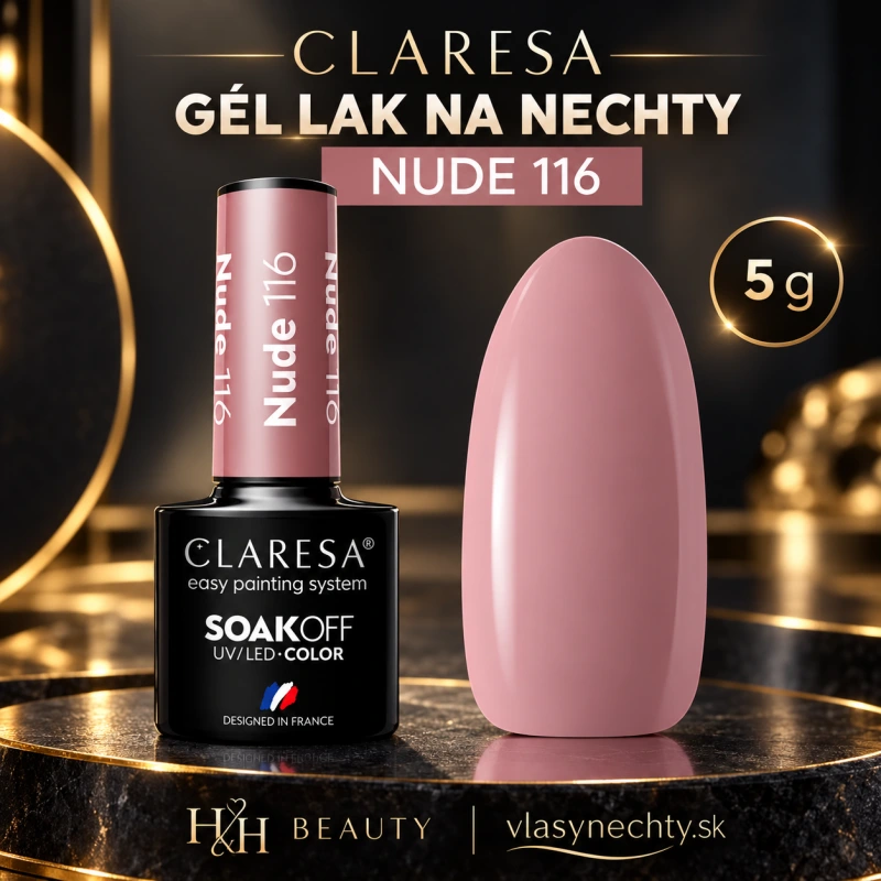 CLARESA GÉL LAK NA NECHTY NUDE 116 - 5g