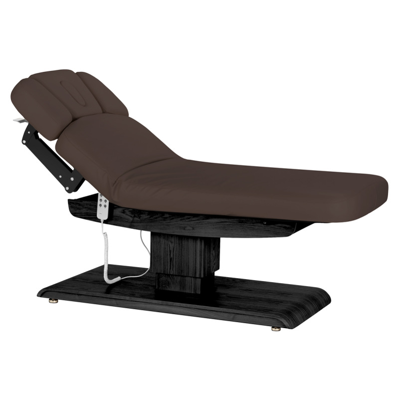 KOZMETICKÉ SPA LEHÁTKO Sillon Relax SPA, tmavohnedé s čiernou základňou 1