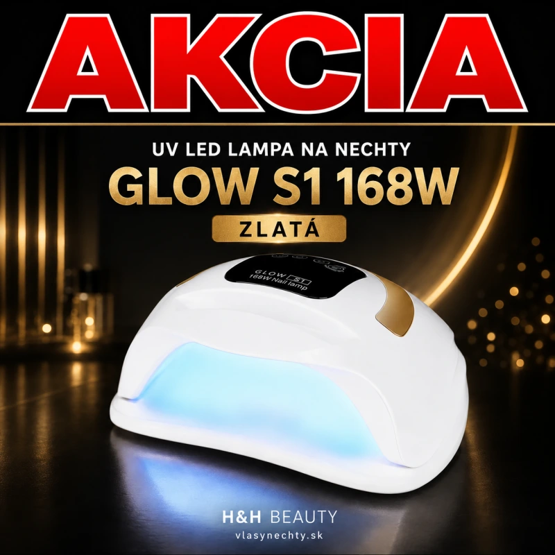 UV LED LAMPA NA NECHTY GLOW S1 168W zlatá - AKCIA NA 1 KUS