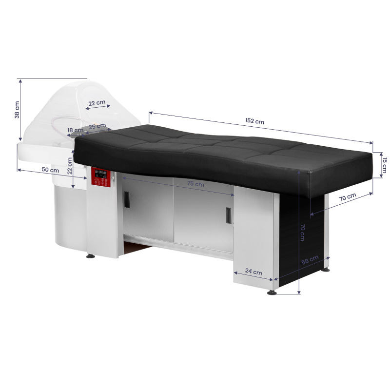 KADERNÍCKY UMÝVACÍ BOX GABBIANO Head Spa 017B čierny 16