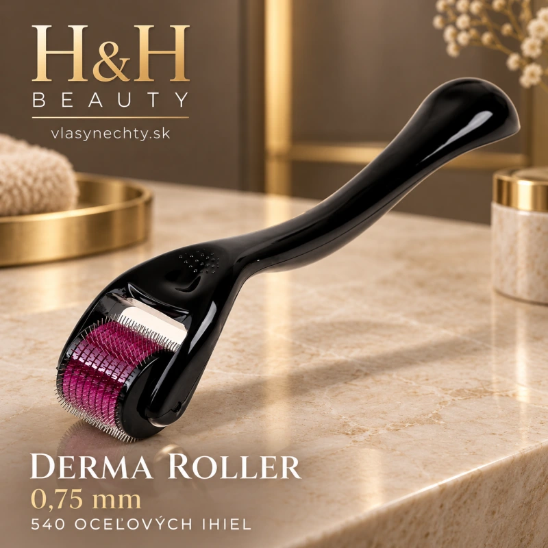 DERMA ROLLER 0,75 mm 540 OCEĽOVÝCH IHIEL