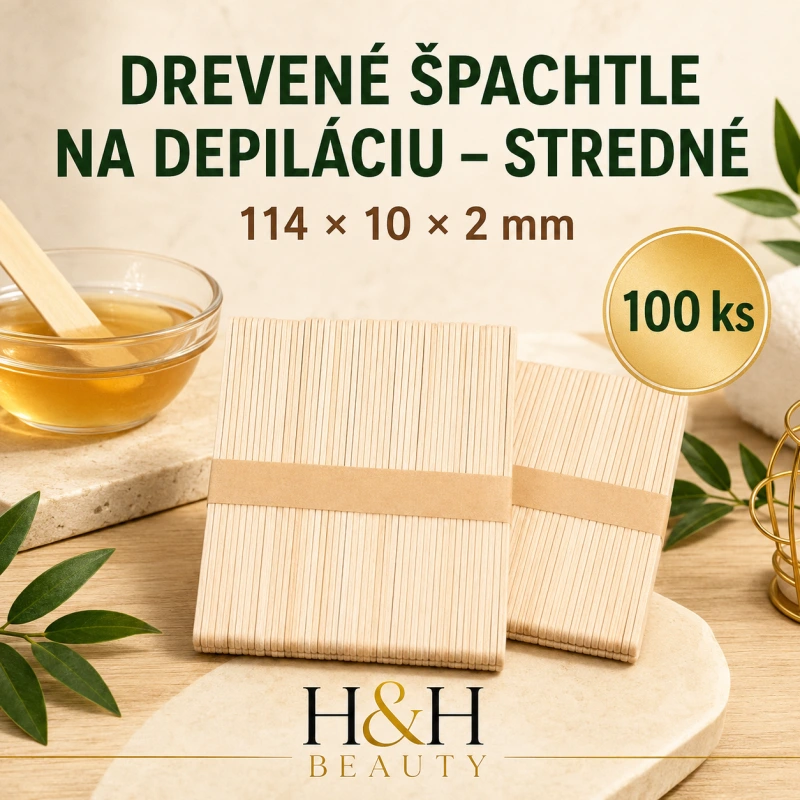 DREVENÉ ŠPACHTLE NA DEPILÁCIU STREDNÉ 114x10x2mm - 100 ks