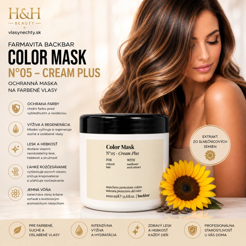 Farmavita BACKBAR COLOR MASK Č.05 - CREAM PLUS 1000ml