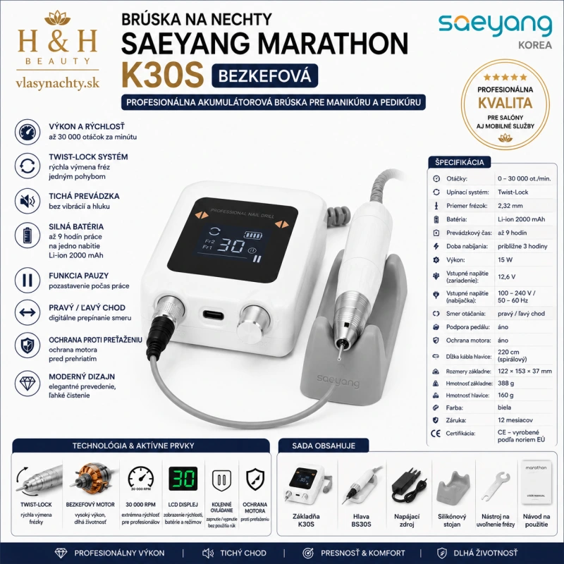 BRÚSKA NA NECHTY Saeyang  Marathon K30S bezuhlíková