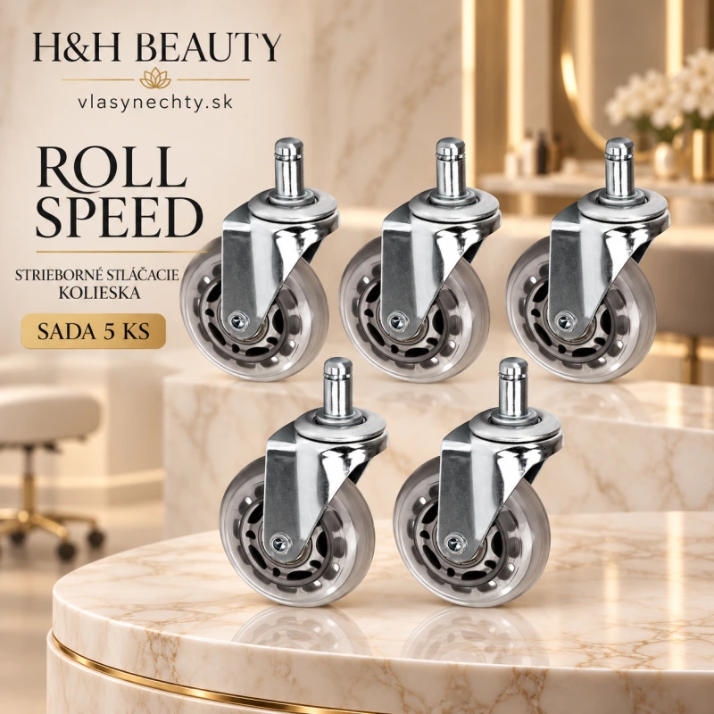 STRIEBORNÉ STLÁČACIE KOLIESKA ROLL SPEED – SADA 5 KS