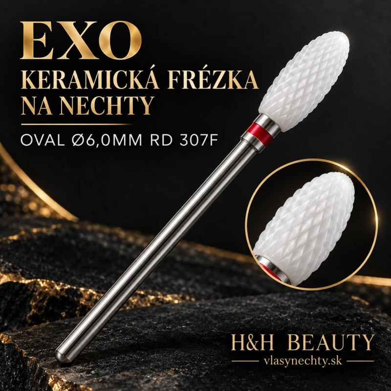 EXO KERAMICKÁ FRÉZKA NA NECHTY OVAL Ø6,0MM RD 307F