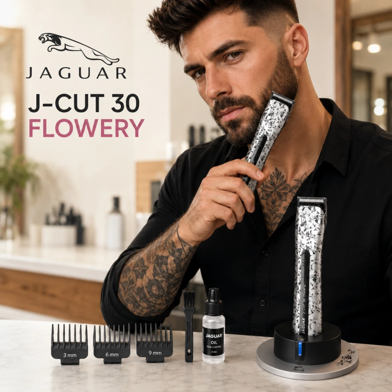 JAGUAR J-CUT 30 FLOWERY – Profesionálny bezdrôtový kadernícky strojček na vlasy