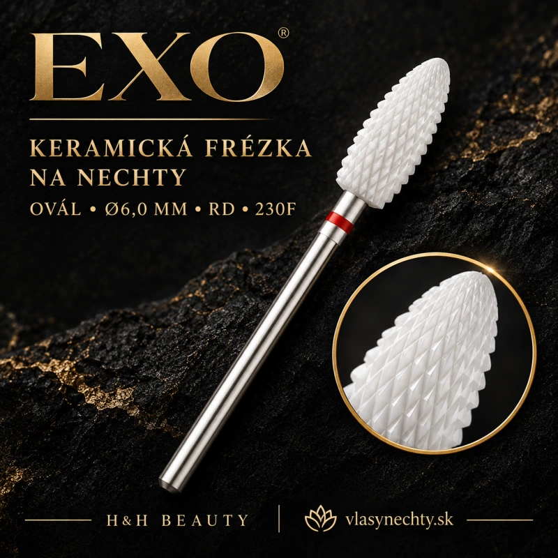 EXO KERAMICKÁ FRÉZKA NA NECHTY OVAL Ø6,0MM RD 230F