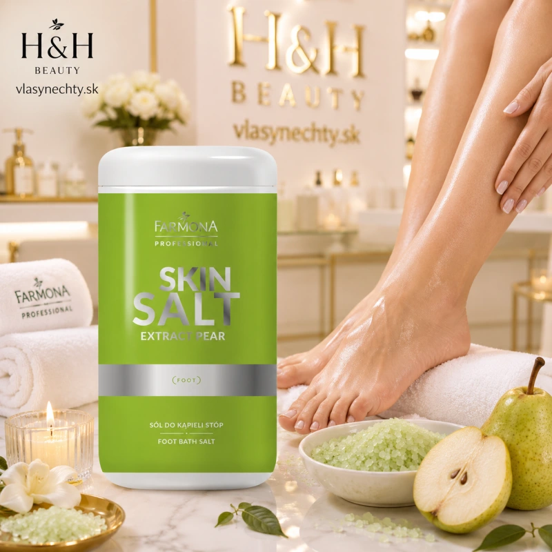 Voňavá soľ na nohy Farmona SKIN SALT hruška 1400 g 2