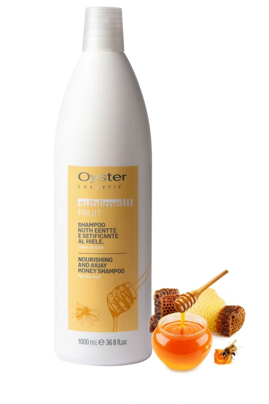 OYSTER Šampón - med a hodváb 1000 ml, pre suché a poškodené vlasy bez lesku