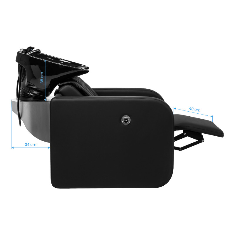 Gabbiano Sylvia kadernícky stolík s elektrickou opierkou na nohy a masážou čierny 20