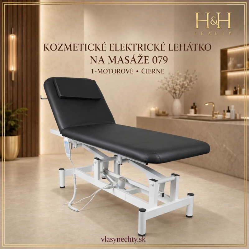 KOZMETICKÉ ELEKTRICKÉ LEHÁTKO NA MASÁŽE 079 1-MOTOROVÉ ČIERNE