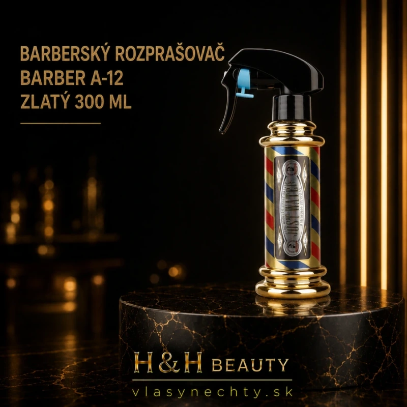 BARBERSKÝ ROZPRAŠOVAČ BARBER A-12 ZLATÝ 300ML 3