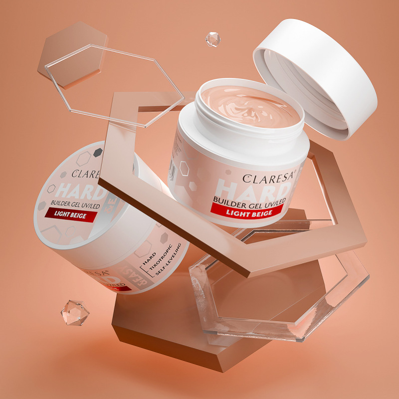 CLARESA HARD&EASY BUILDER GEL LIGHT BEIGE 45g 2