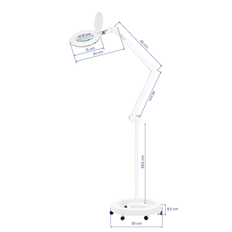 Lampa lupa Elegante 6031 60 led smd 3d ze statywem reg. natężenie światła 9