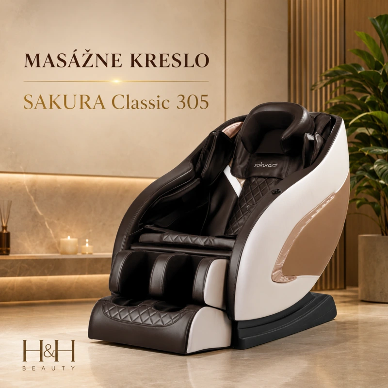 MASÁŽNE KRESLO SAKURA Classic 305 hnedé