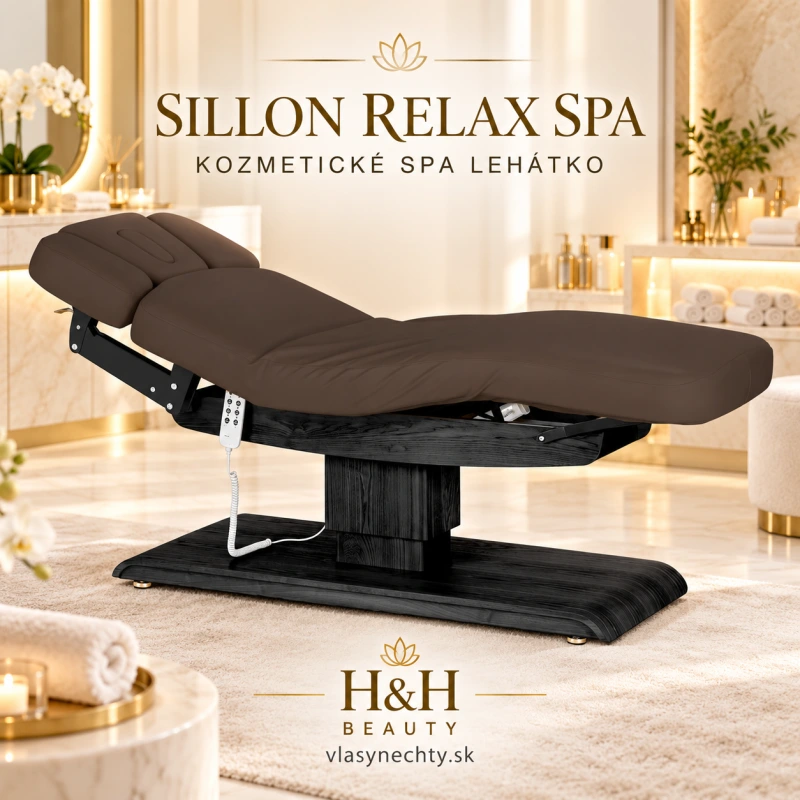 KOZMETICKÉ SPA LEHÁTKO Sillon Relax SPA, tmavohnedé s čiernou základňou