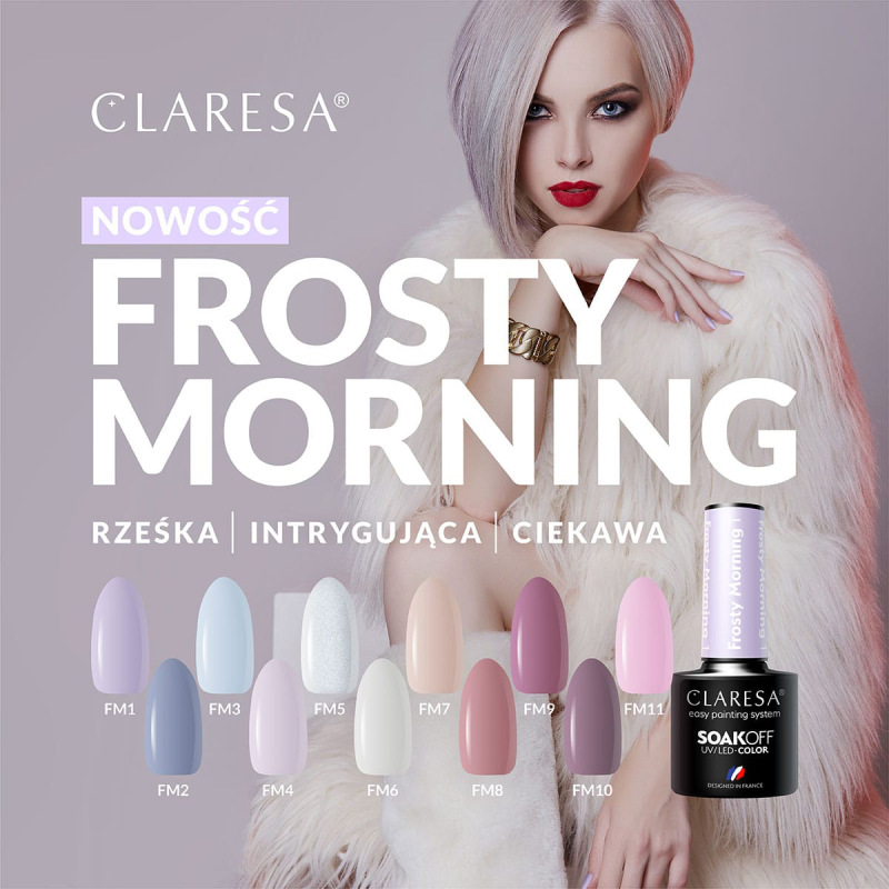 CLARESA Lakier hybrydowy Frosty Morning 7 -5g 2