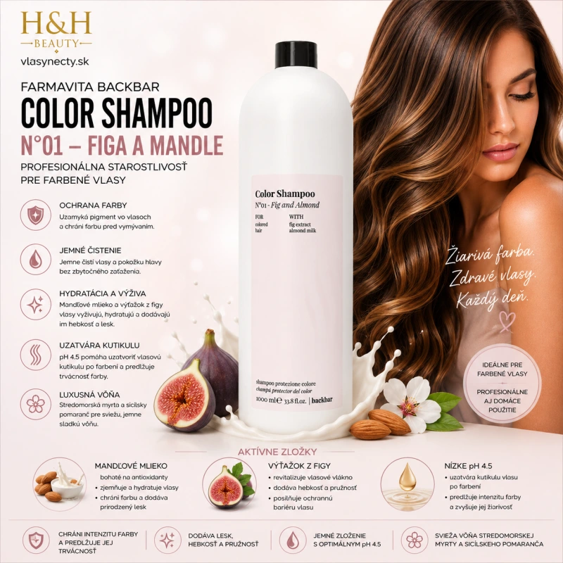 Farmavita BACKBAR COLOR SHAMPOO Č.01 - FIGA A MANDLE 1000ml