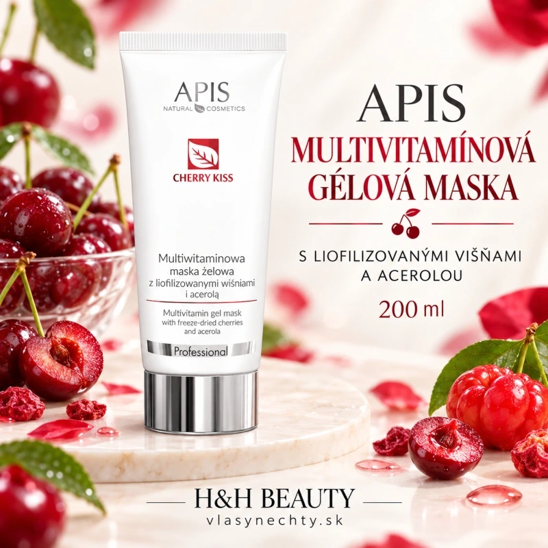APIS MULTIVITAMÍNOVÁ GÉLOVÁ MASKA S LIOFILIZOANÝMI VIŠŇAMI A ACEROLOU 200ml
