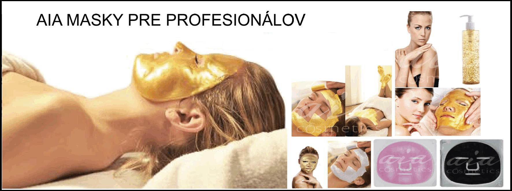 AIA masky, Gold and Beauty zlate masky, olej s 24k zlatom