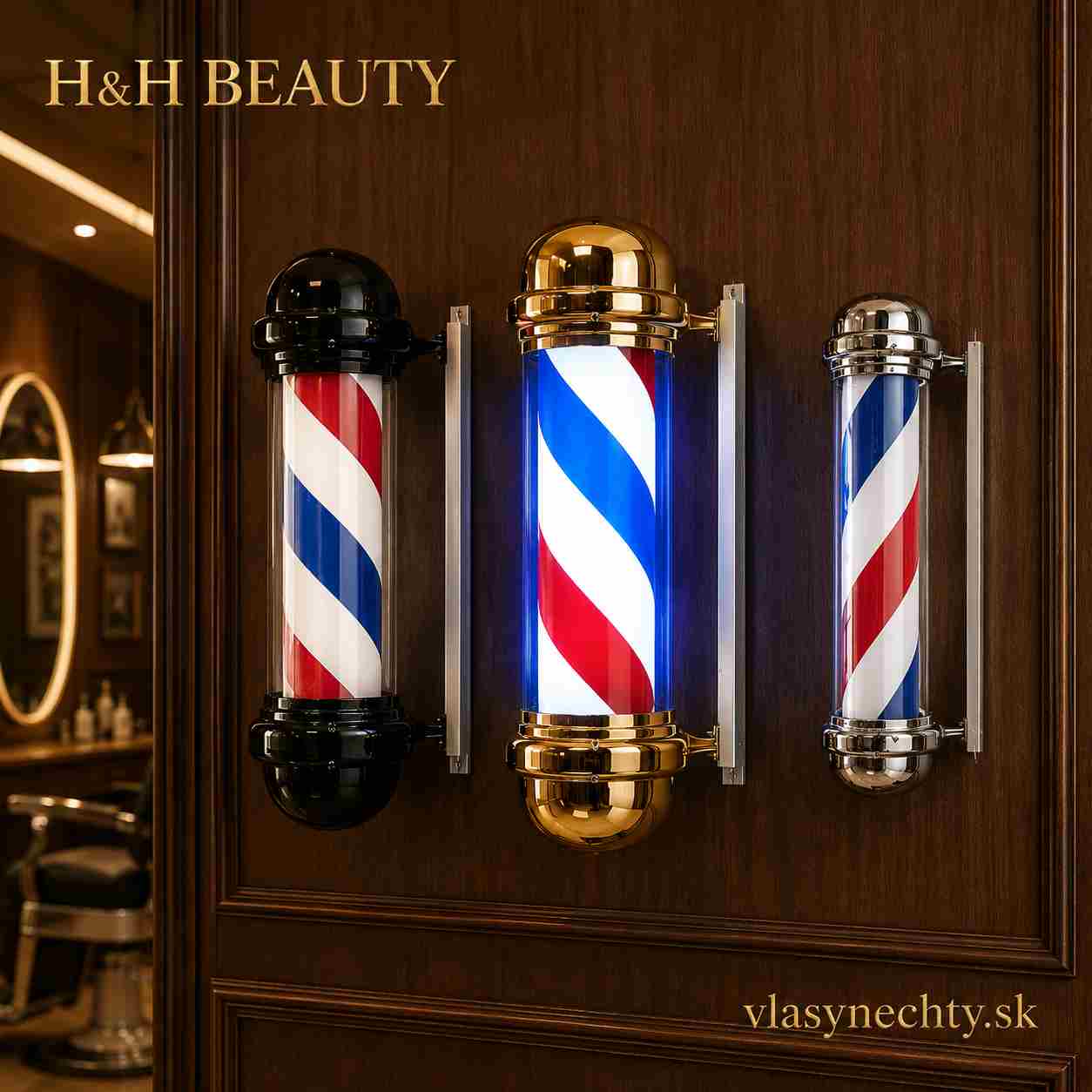 Svetelná reklama na barber shop