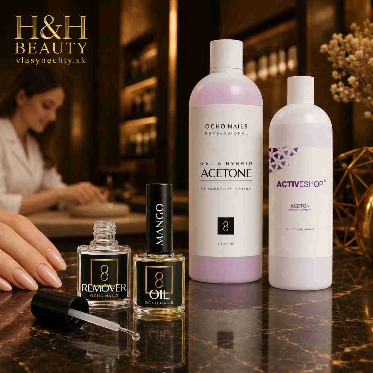 Tekutiny a prípravky OCHO NAILS